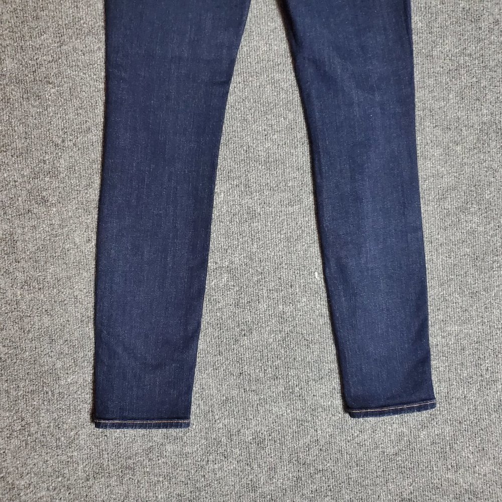 Frame Le Skinny de Jeanne 28 (Meas 26x28.5 9" Mid Rise) Queensway Dark Jeans A14 - Picture 5 of 9